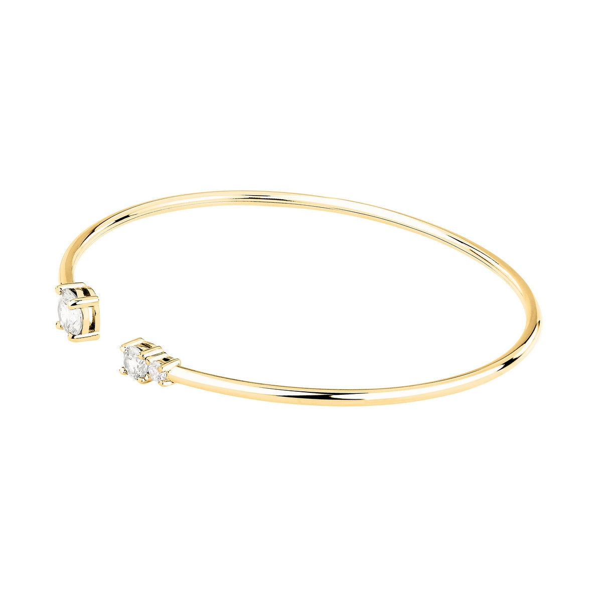 morellato silver tesori bangle silv925 yg cz white 6x5cm