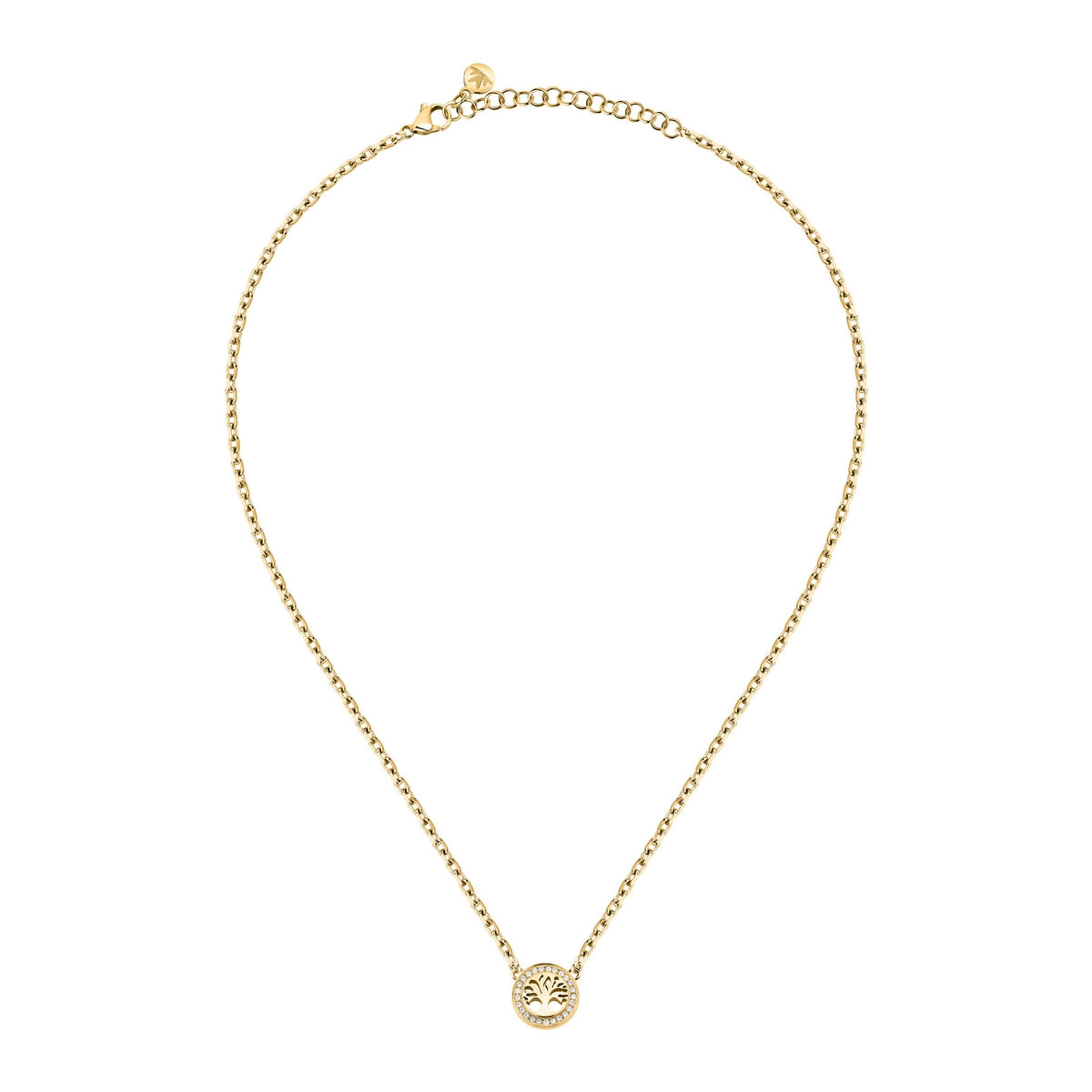 morellato 18k gold plated talismani necklace stainless steel yg crystal 40+5cm