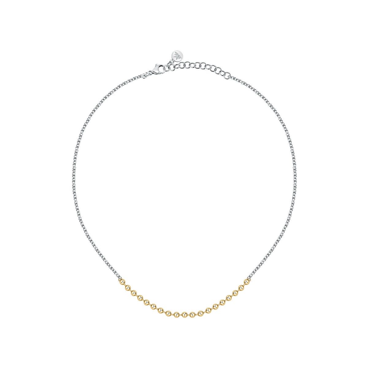 morellato 18k gold plated paioni necklace with ball chain 38+4cm