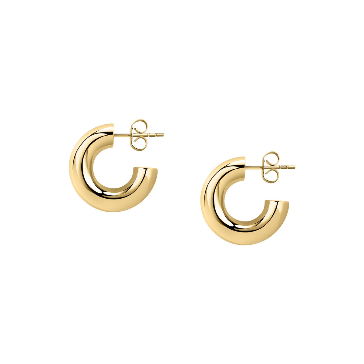 morellato 18k gold plated creole earrings + ip gold