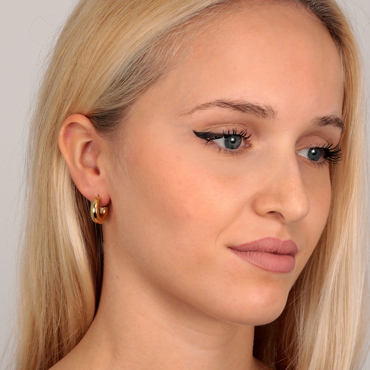 morellato 18k gold plated creole earrings + ip gold