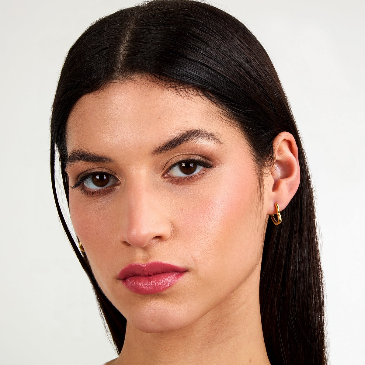 morellato 18k gold plated creole earring heart stainless steel yg 1.9cm