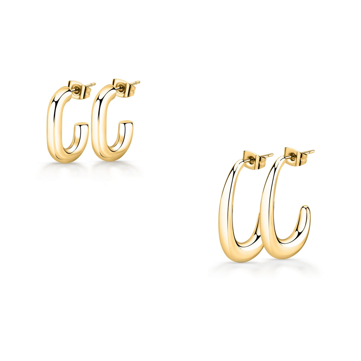 morellato 18k gold plated creole earrings 27*16.2mm
