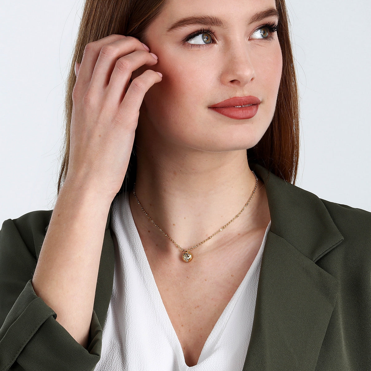 morellato 18k gold plated istanti pendant ladybug stone 36+5cm