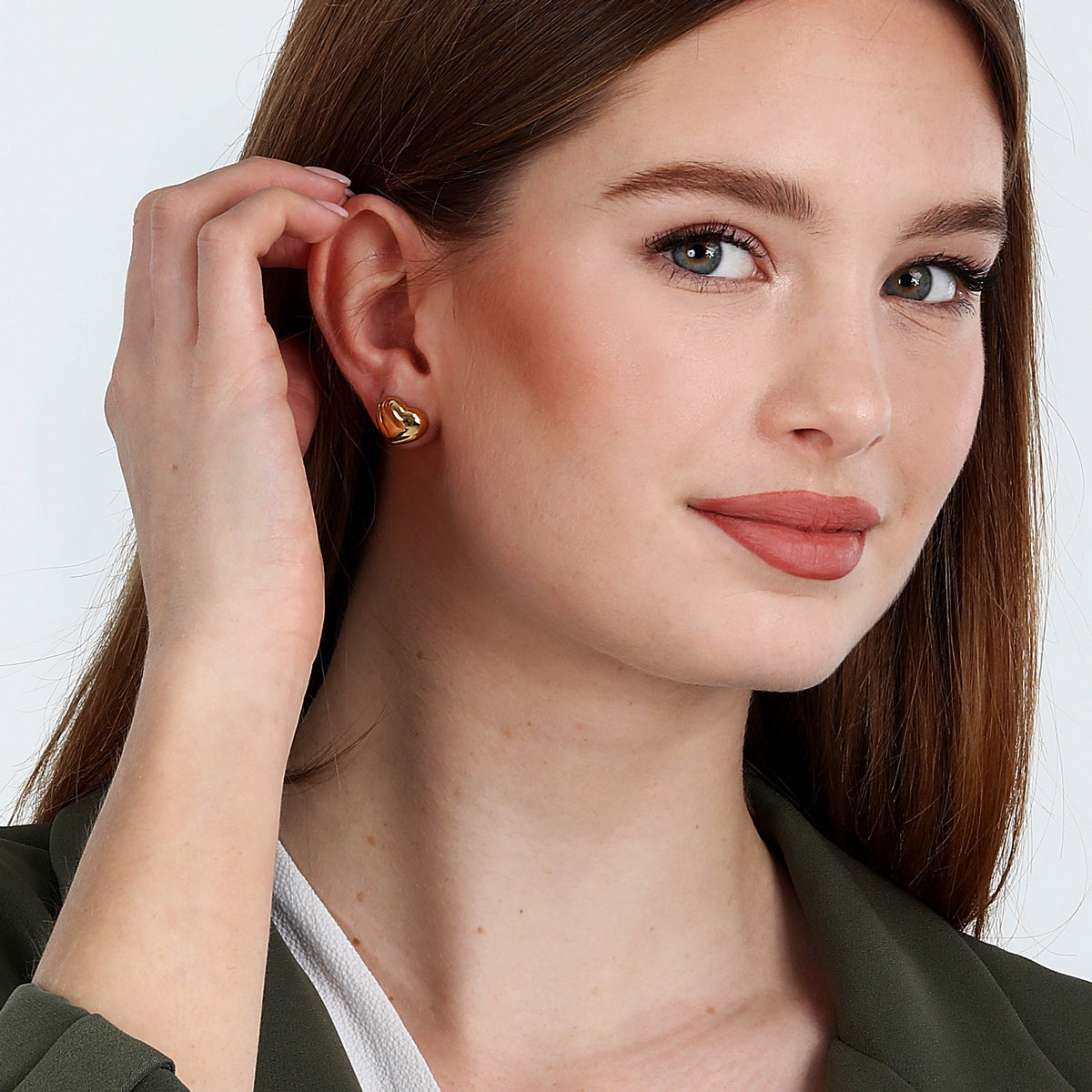 morellato 18k gold plated istanti earrings heart