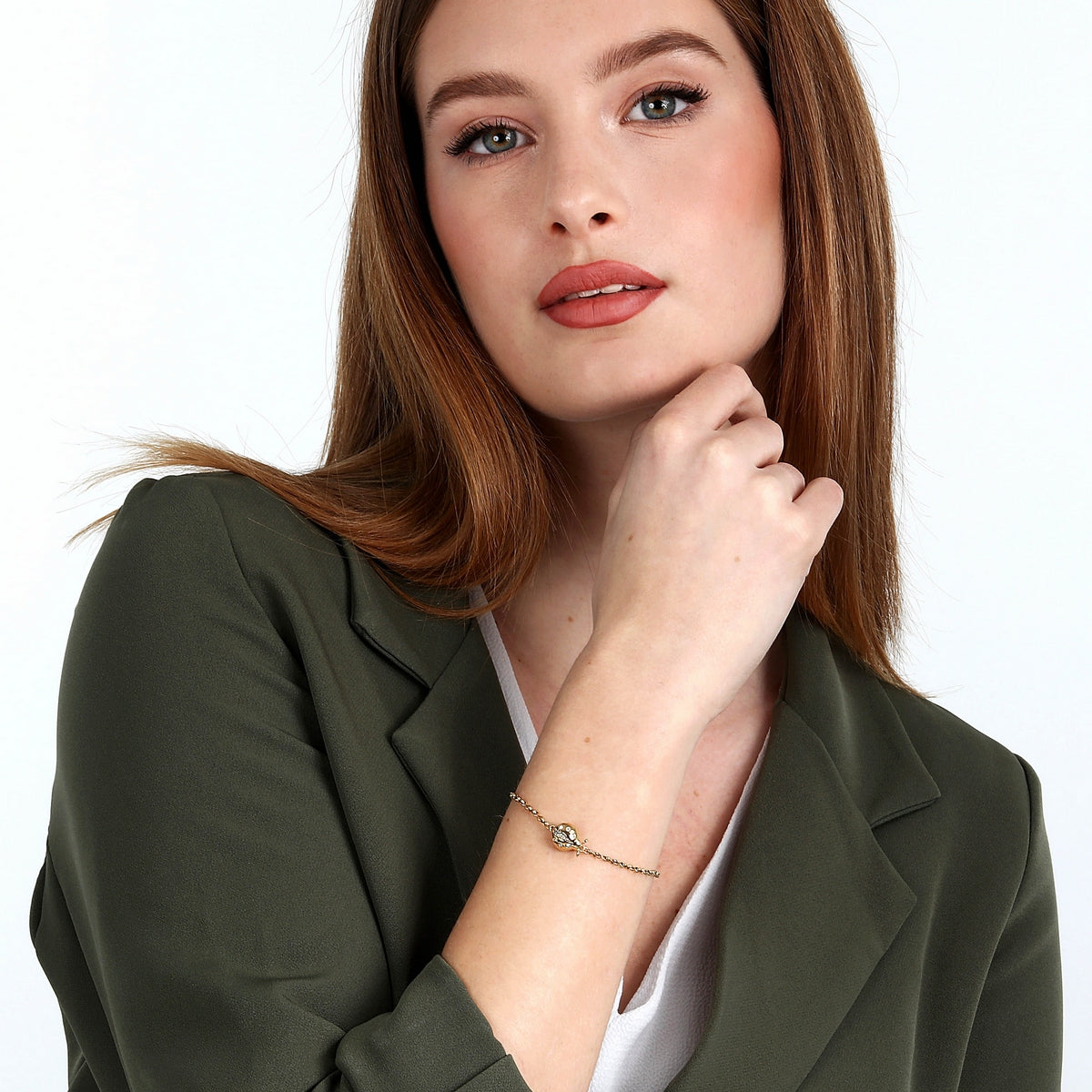 morellato 18k gold plated istanti bracelet ladybug stone 16+3cm