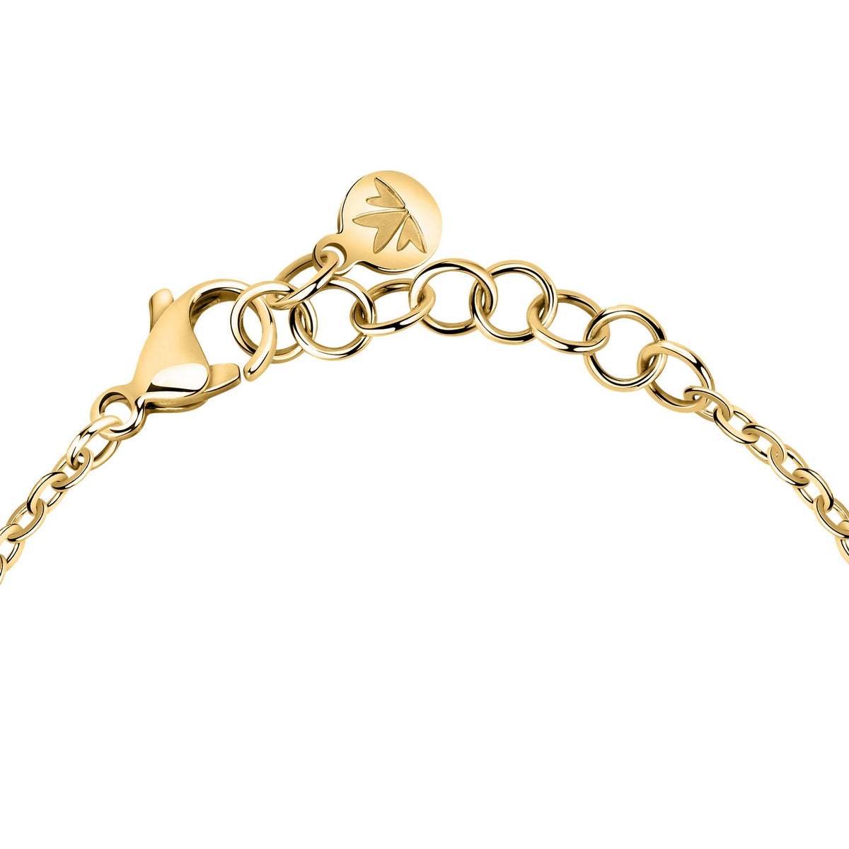 morellato 18k gold plated trilliant bracelet triangle with cz & crystals 16+3cm
