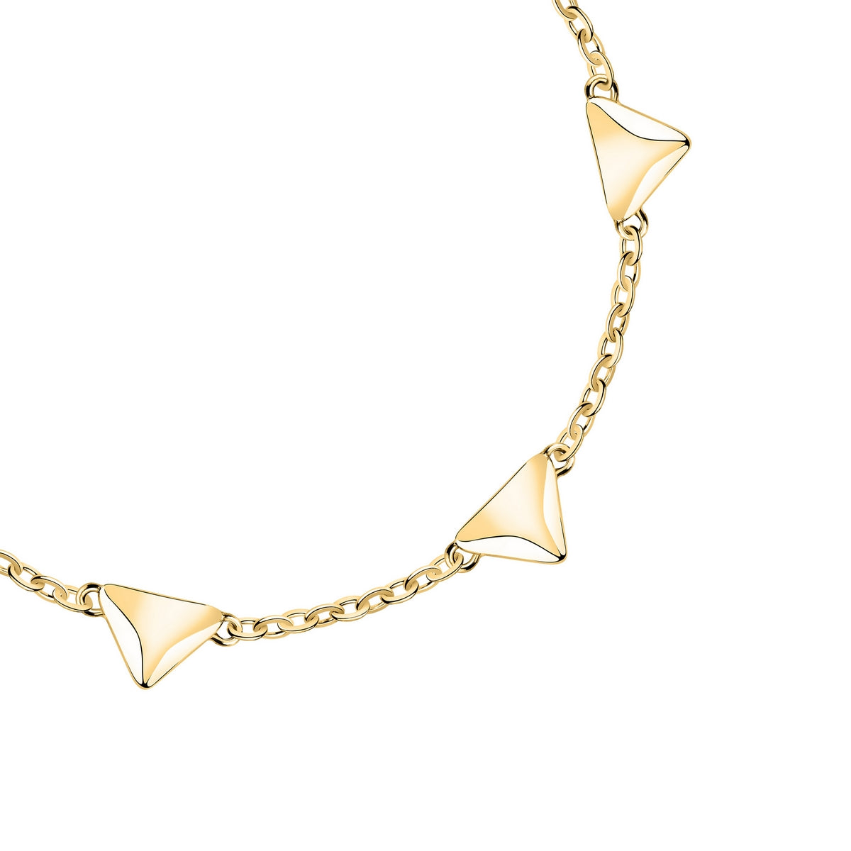 morellato 18k gold plated trilliant bracelet triangle 16+3cm