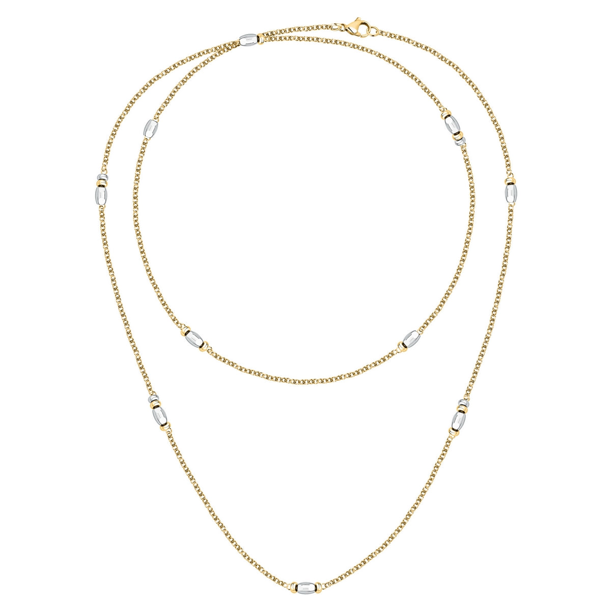 morellato 18k gold plated colori summer necklace bead 90cm