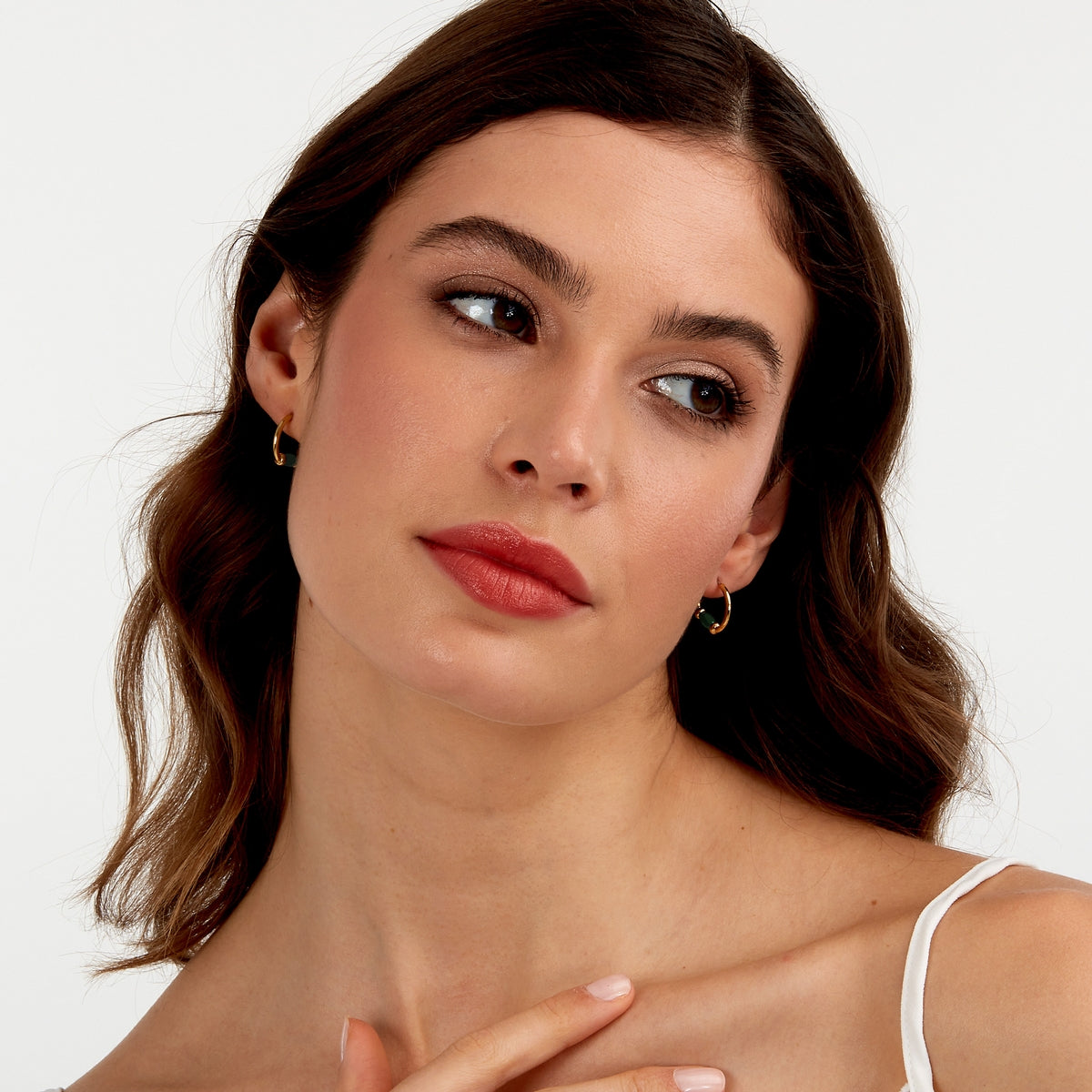 morellato 18k gold plated colori summer hoop earrings emer bead