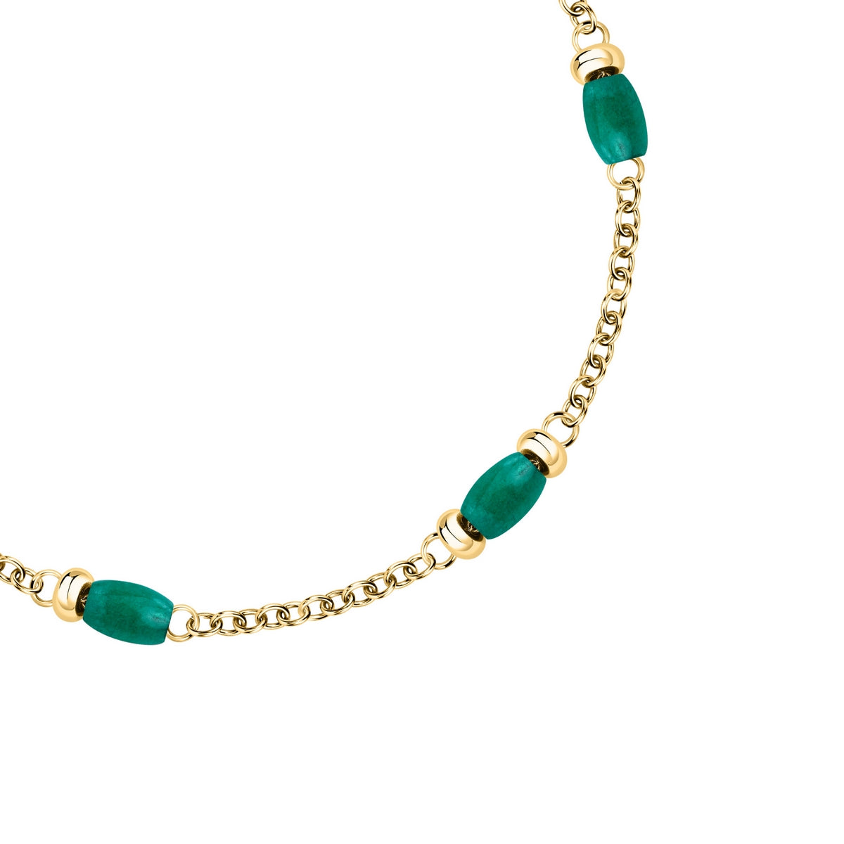 morellato 18k gold plated colori summer bracelet emer bead 16+3cm