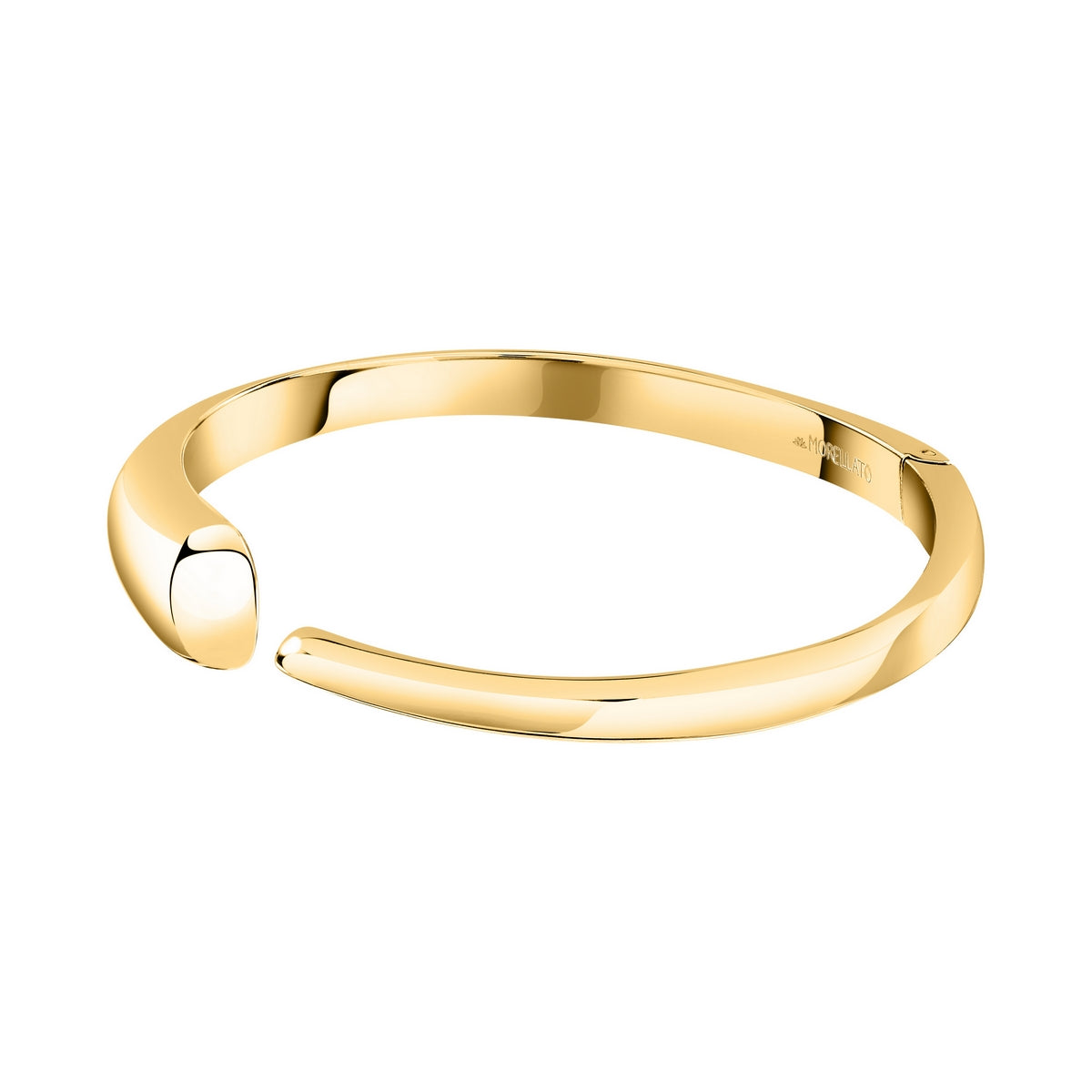 morellato 18k gold plated design bangle (small) stainless steel yg 56x46mm