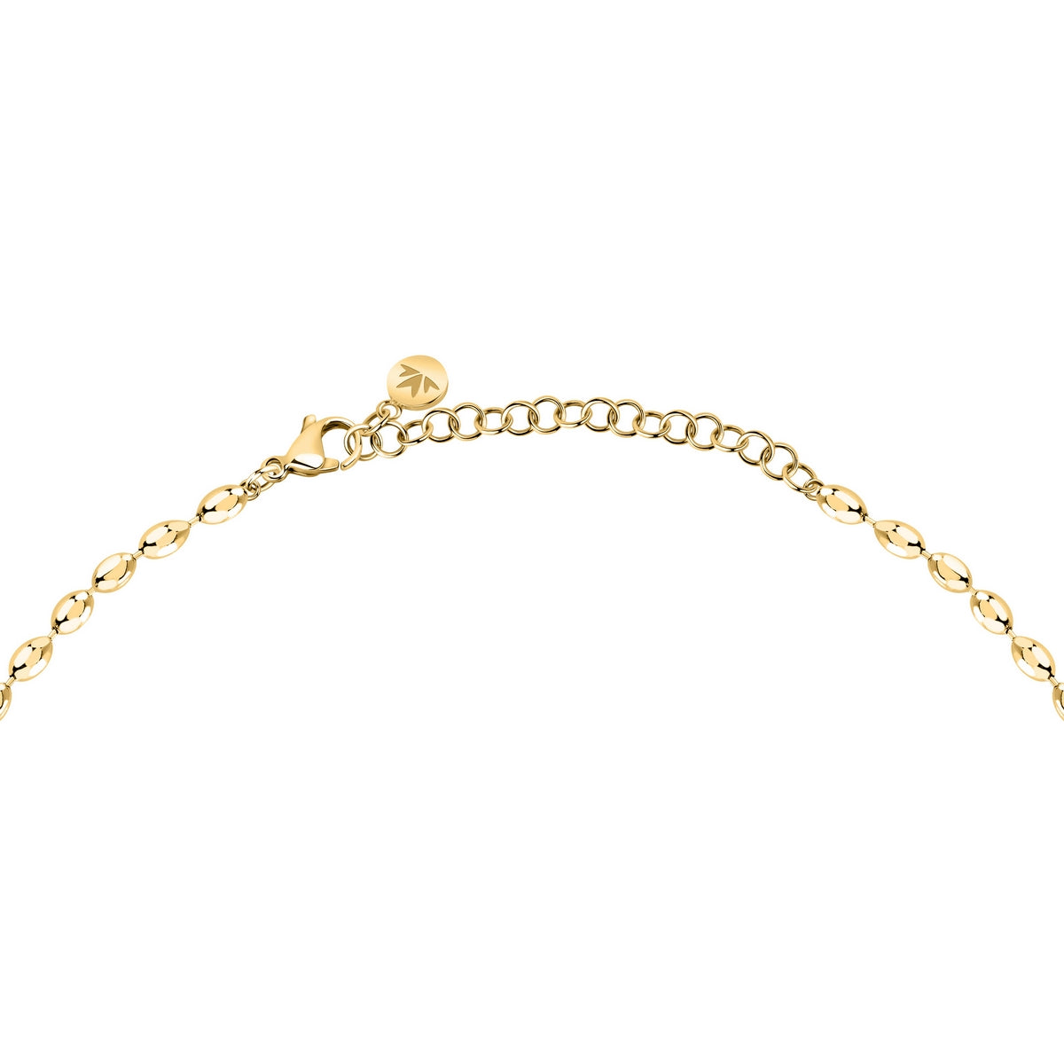 morellato 18k gold plated intrecci necklace heart stainless steel yg 40+5cm