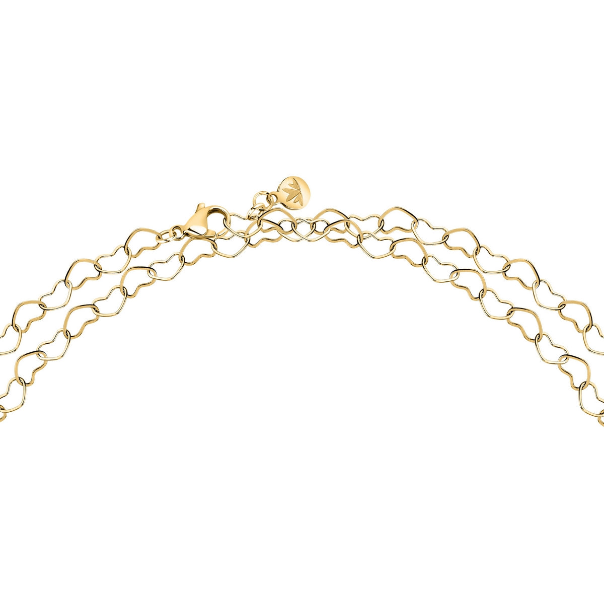 morellato 18k gold plated intrecci necklace stainless steel yg 90cm