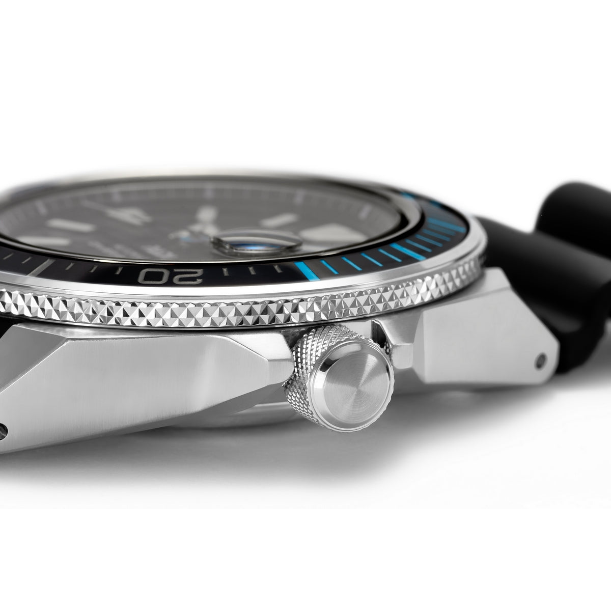 seiko prospex padi edition automatic black dial 43.8mm, 200m silicone strap watch