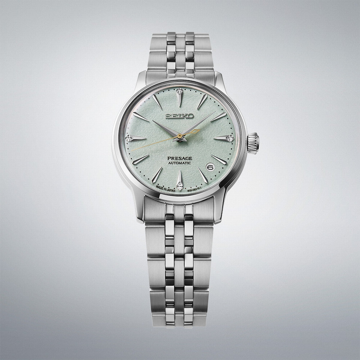seiko presage 'frozen mojito' diamond cocktail time 34mm