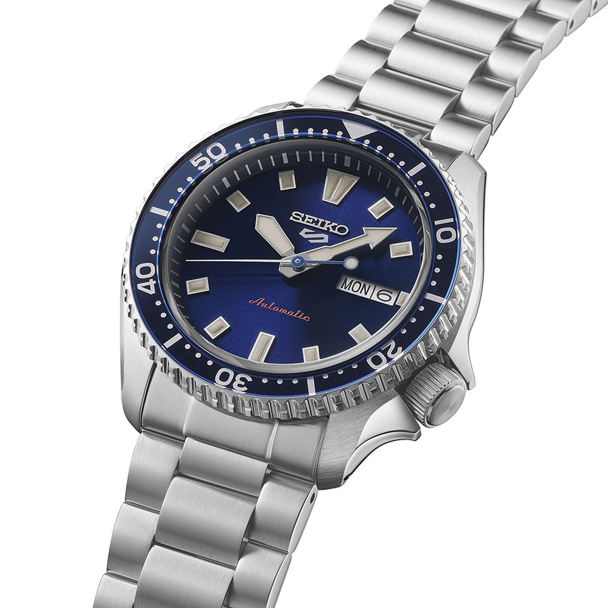 seiko 5 sports skx redux in koniro blue dial bracelet watch