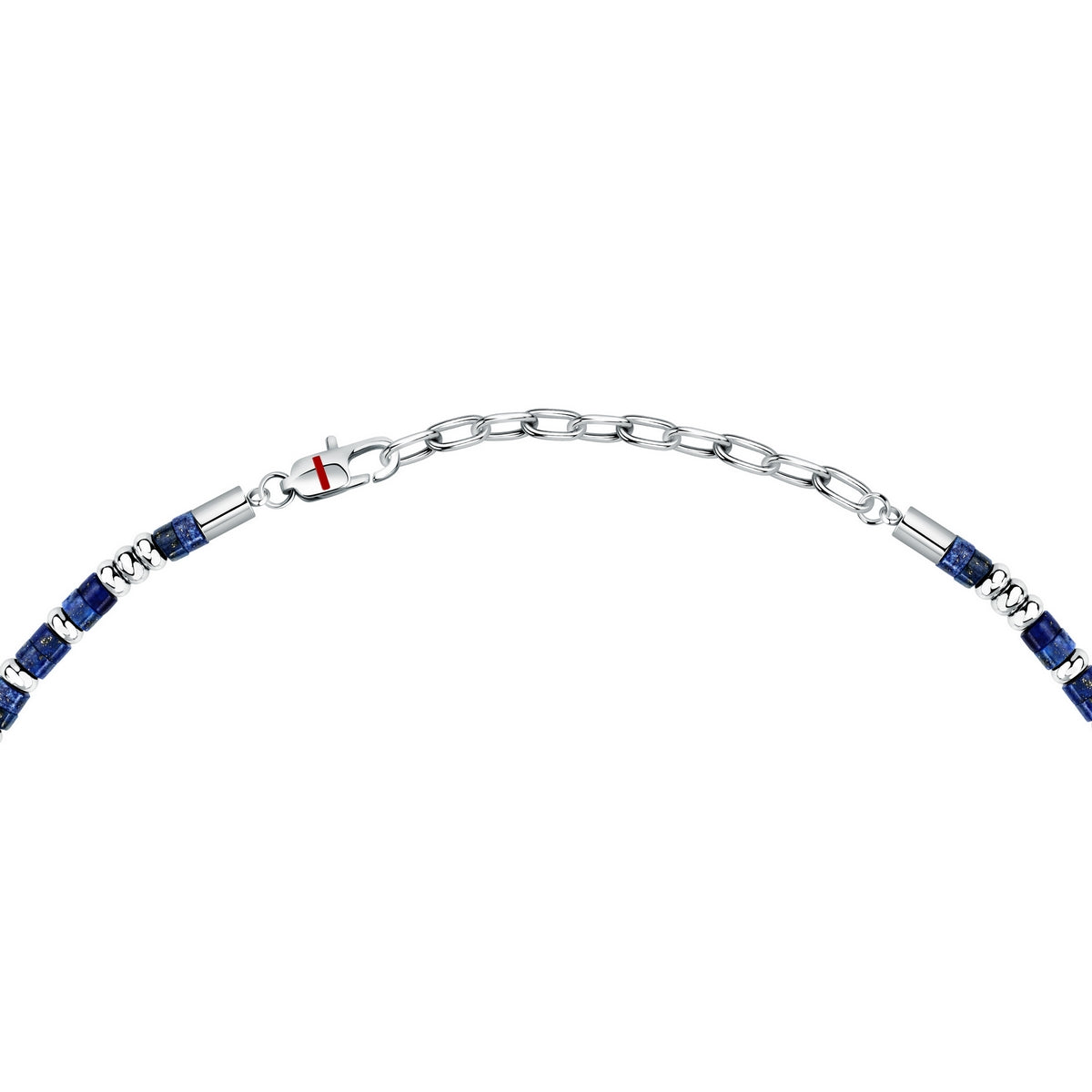 sector basic necklace stainless steel lasurite blue 50+5cm