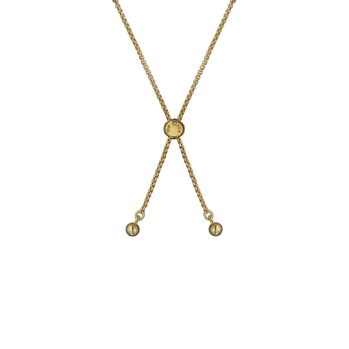ted baker melrah: crystal adjustable tennis bracelet gold tone