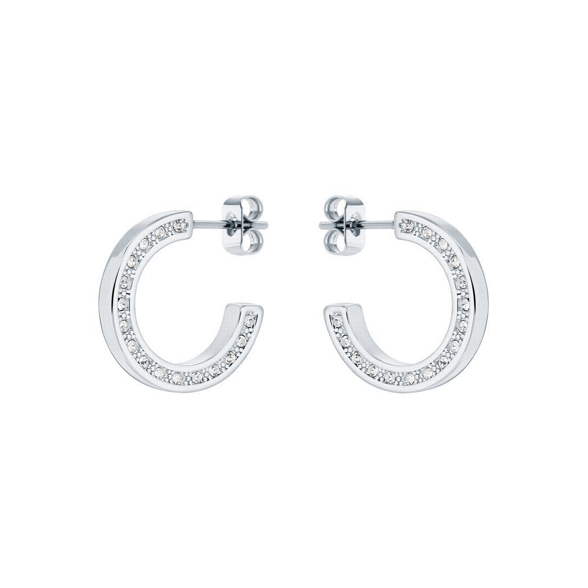 ted baker crystal hoop silver earrings
