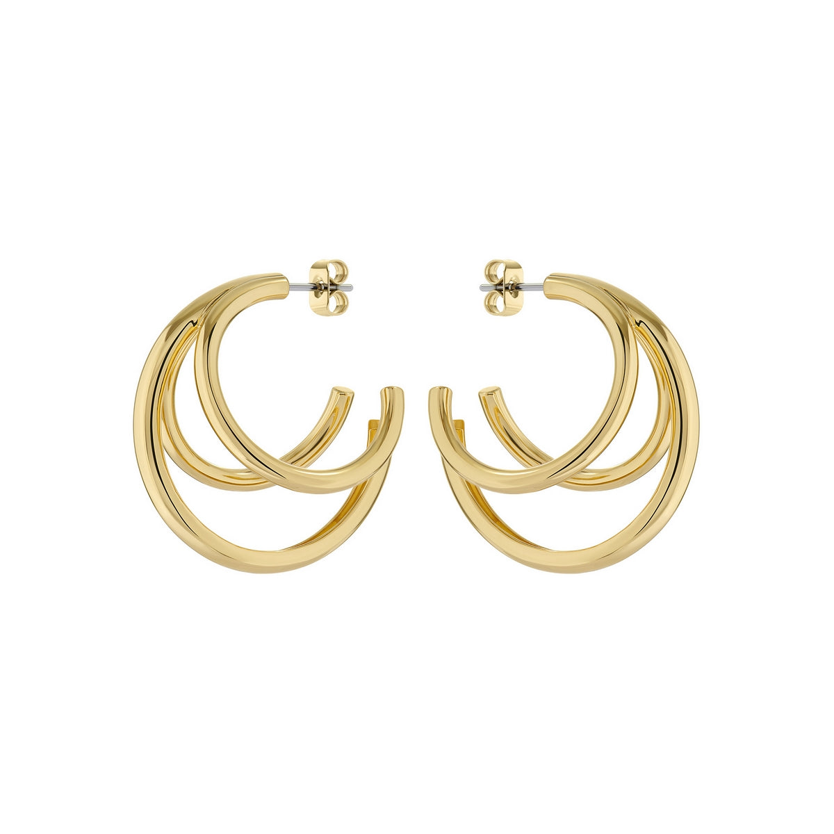 ted bakerhenreta triple hoop earring gold tone