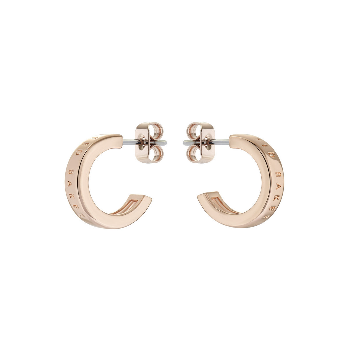 ted baker helanna nano logo hoop earring rose gold tone
