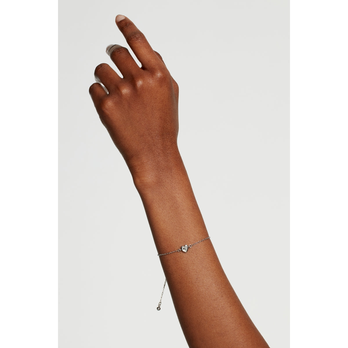 ted baker hansa: crystal heart bracelet silver & clear crystal