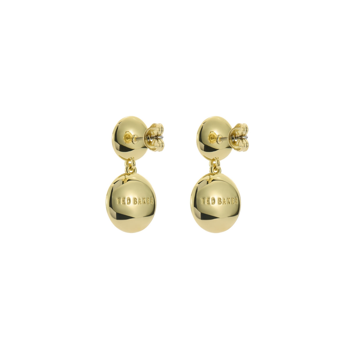 ted baker sollia: solitaire sparkle crystal drop earrings gold tone, clear crystal