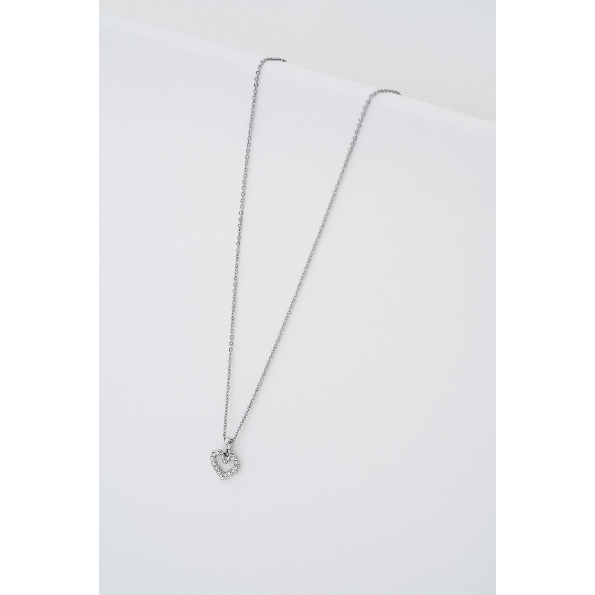 ted baker amore: crystal halo heart pendant necklace, silver tone, clear crystal