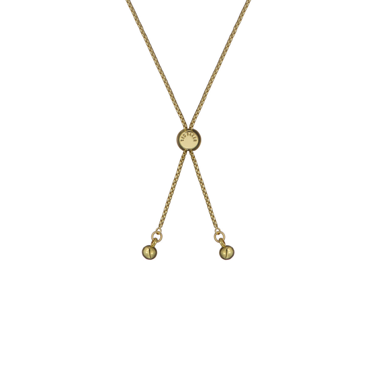 ted baker clarrie: crystal cluster adjustable bracelet gold tone