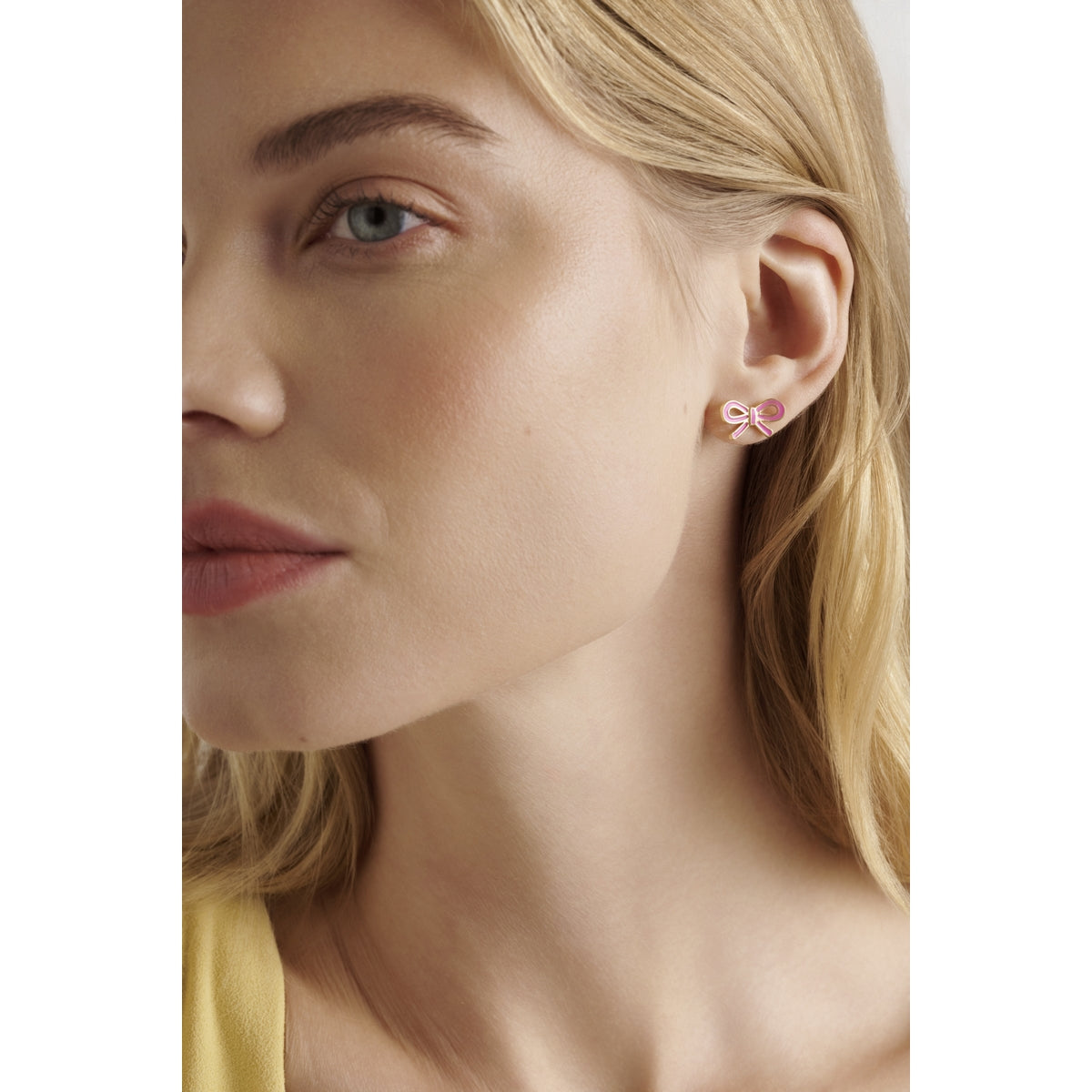 ted baker bowie: tie bow enamel stud earrings