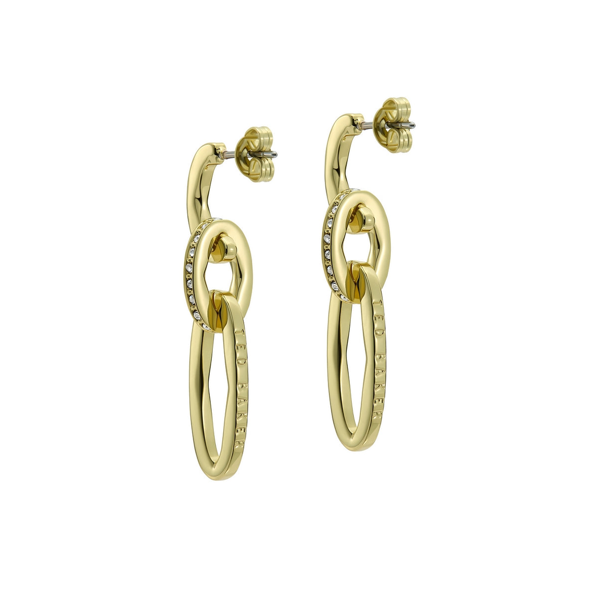 ted baker shirina: crystal shimmer gold tone drop earrings