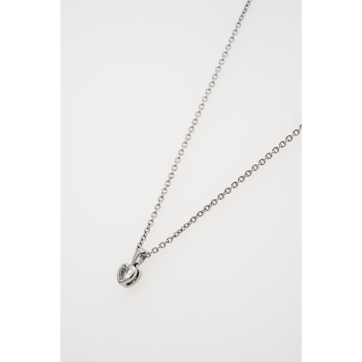 ted baker harlow: mini crystal heart pendant necklace silver tone clear crystal