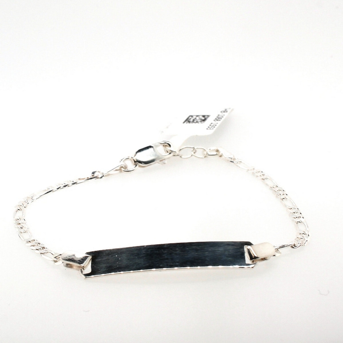 silver identity bracelet adjustable 15 - 16 cm�