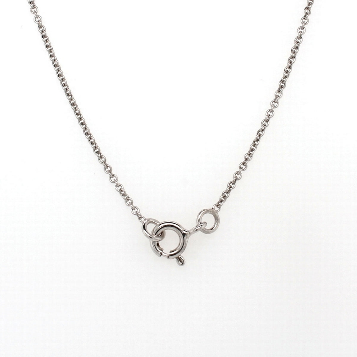 silver pearl plain round�pendant 9mm on 45cm chain a