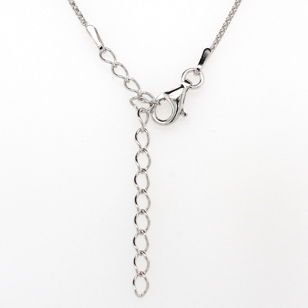 silver pearl sunflower pendant 8.5mm on 45cm chain a