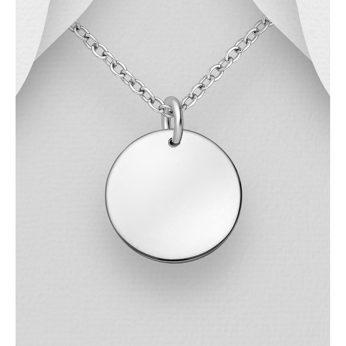 silver rectangle dog tag pendant 325x10mm�on 40cm chain a