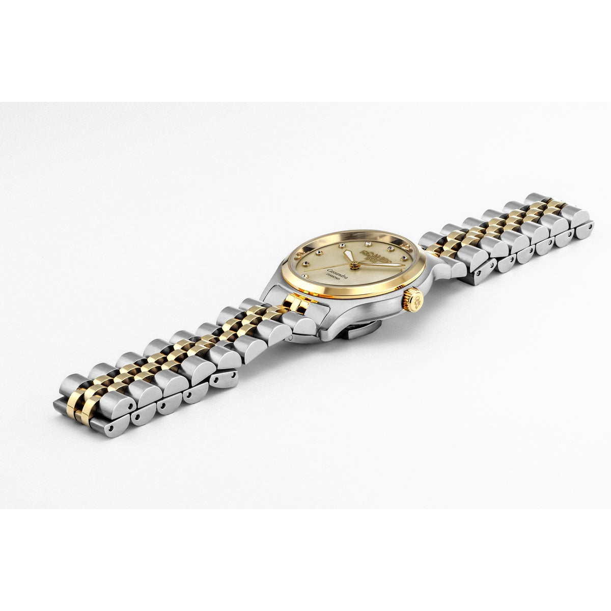 roamer cassandra diamond 31 mm two tone quartz watch