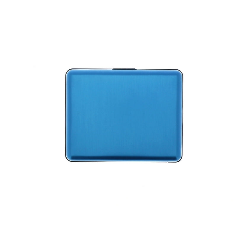 ogon big stockholm blue aluminium wallet  bank note size