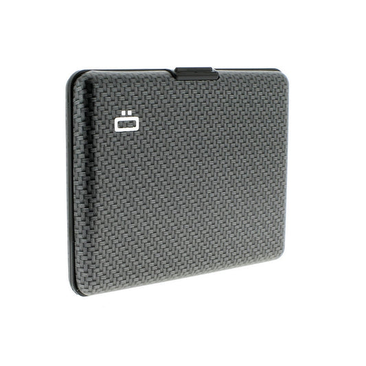 ogon big stockholm carbon aluminium wallet  bank note size  carbon print
