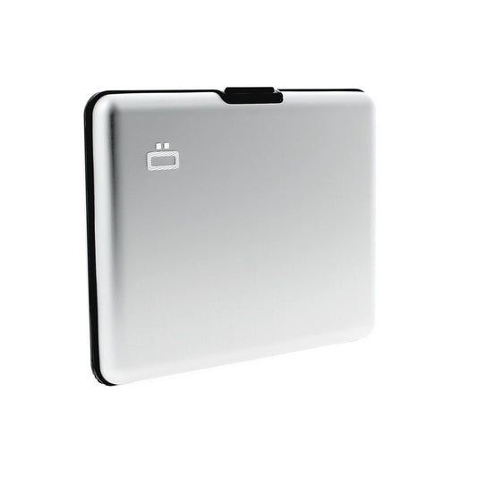 ogon big stockholm silver aluminium wallet  bank note size