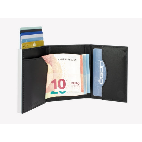 ogon cascade wallet yellow glossy leather 6 cards + cash