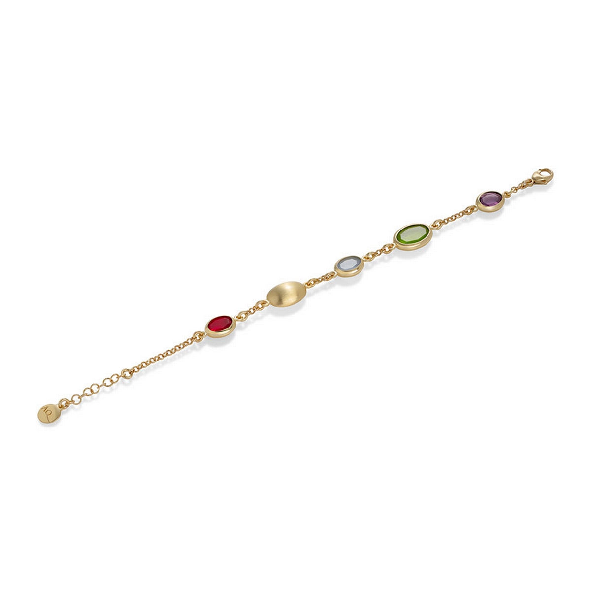 aquaforte caramelle ovali bracelet with multicolor faceted venitian glass