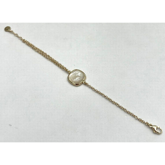 aquaforte mother of pearl square inset bracelet