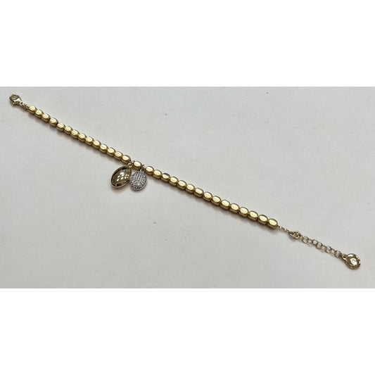 aquaforte silver 23ct gold plated bracelet
