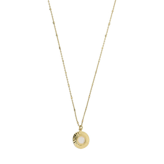 aquaforte nuova retro mother of pearl round inset pendant