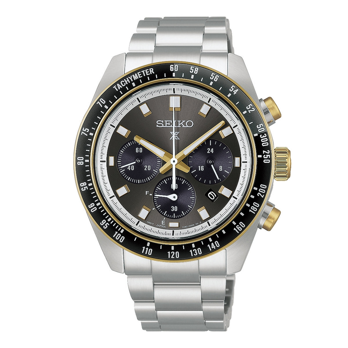 seiko prospex speedtimer racing solar chronograph in grey