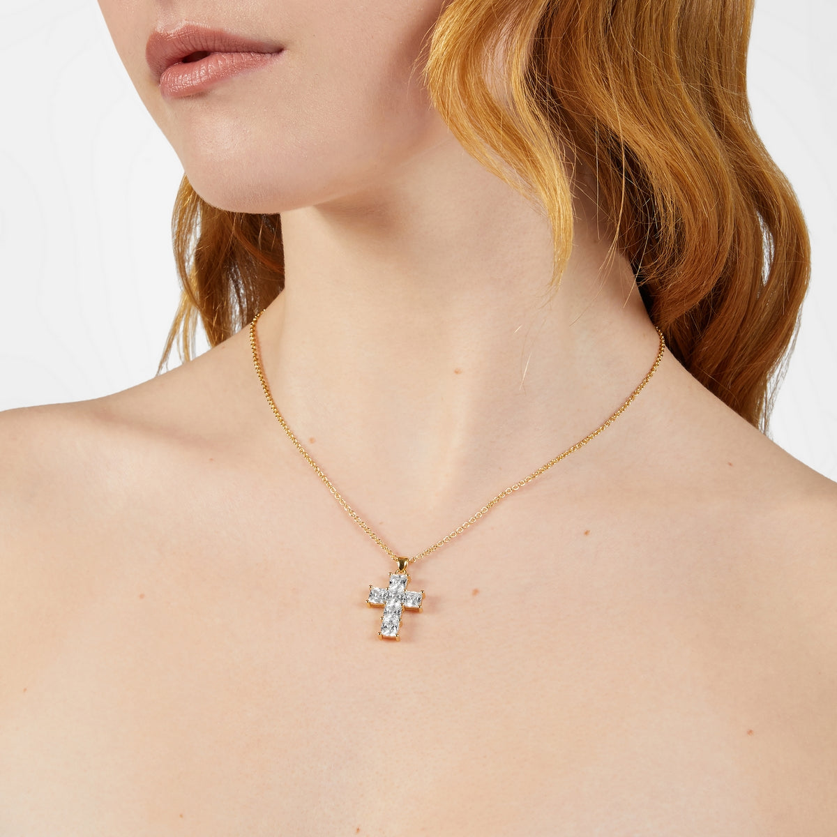 chiara ferragni croci cross gold plated pendant 20 x 15mm