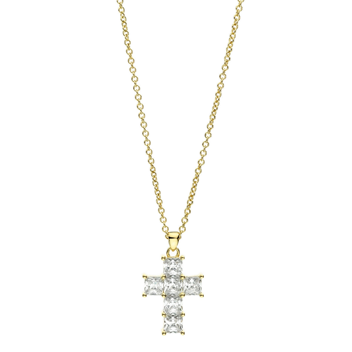 chiara ferragni croci cross gold plated pendant 20 x 15mm