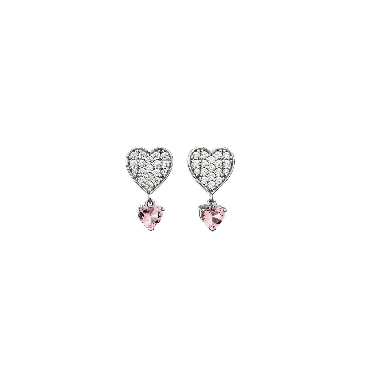 chiara ferragni silver heart stud earring